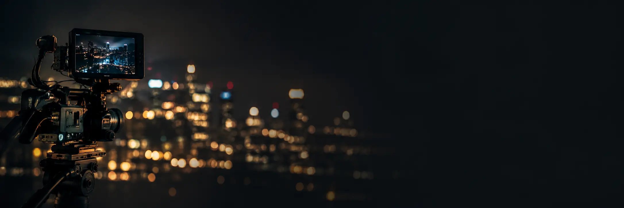 大狮影业夜景摄影机背景